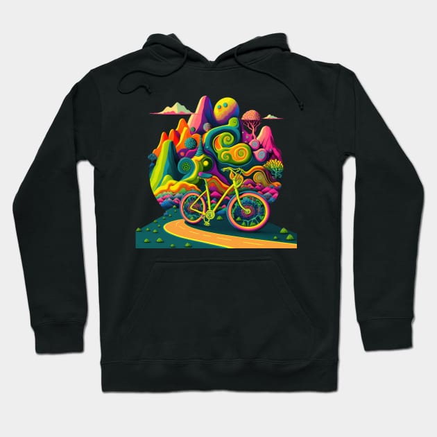 Bicycle Day 1943 | Colorful Psychedelic Art Hoodie by Trippinink